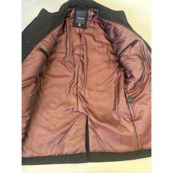 LONDON FOG Men's Wool Blend Coat car coat, overcoat, jacket, black size Medium - Picture 10 of 14